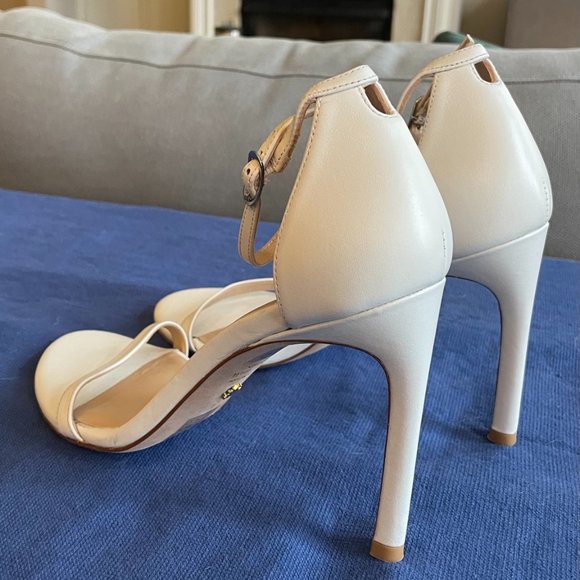 Stuart Weizman Nudistsong Strap Sandal (Size 7 - White - Leather) - Picture 4 of 9